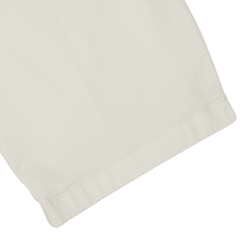 Berwich's Cream Beige Cotton Blend Bermuda Shorts with a finished edge on a white background.