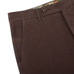 The Berwich Dark Brown Cotton Moleskin Chinos.