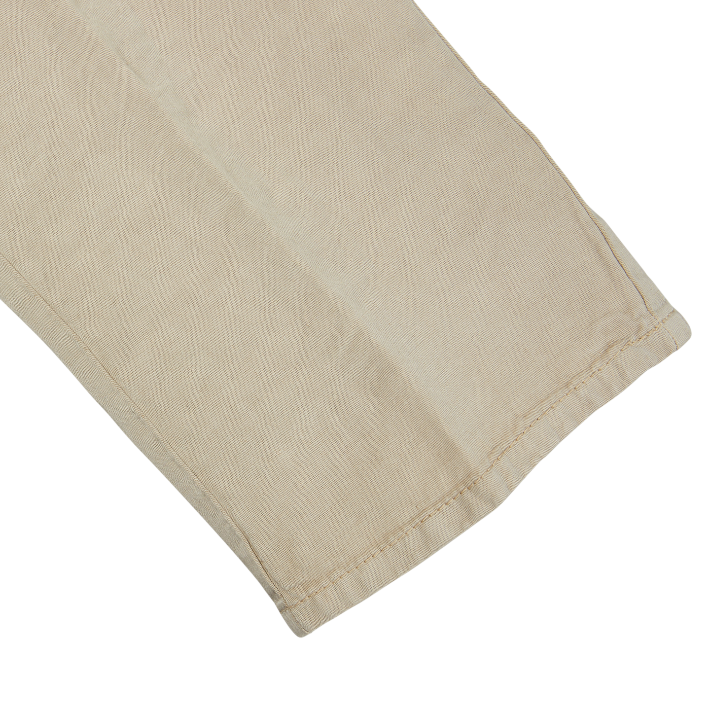 A close up of Berwich's Light Beige Linen Blend Flat Front Trousers.