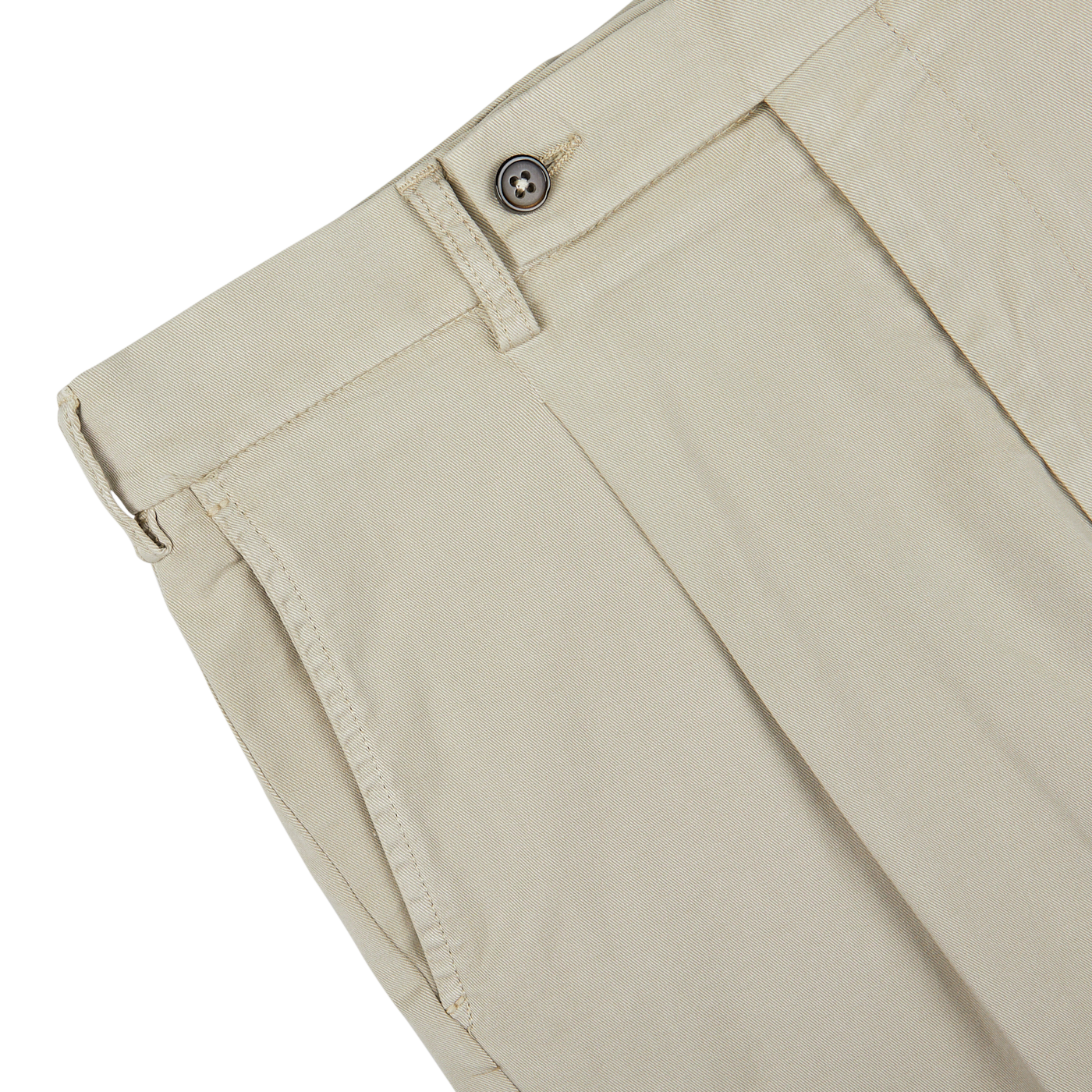 Neutral-toned Berwich Sabbia Beige Cotton Blend Pleated Bermuda shorts with a button fastening visible.
