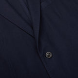A close up of a Boglioli Navy Blue Brushed Wool K Jacket suit jacket with regular fit.