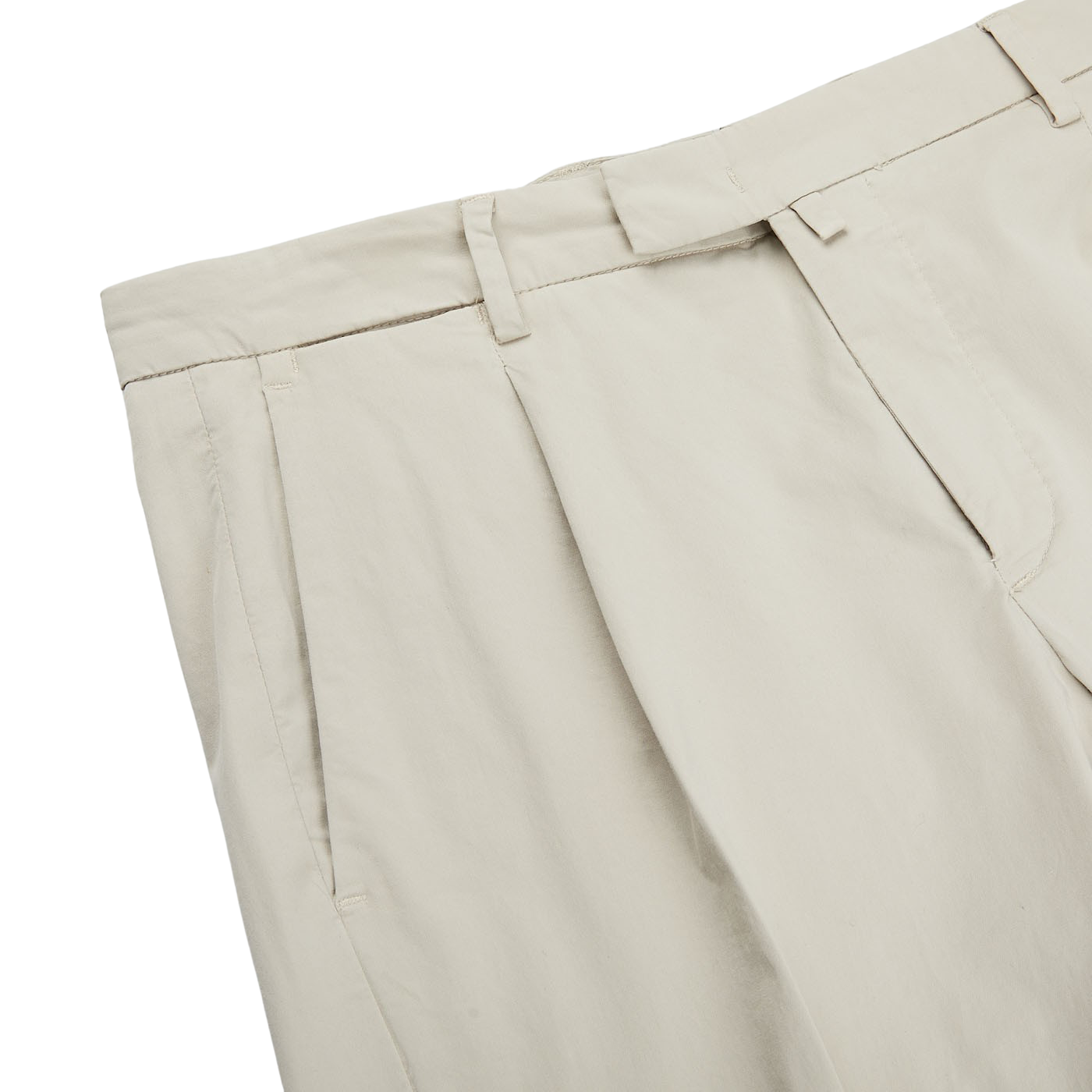 The men's Light Beige Cotton Stretch BG07 Pleated Chinos from Italian trouser specialist Briglia.