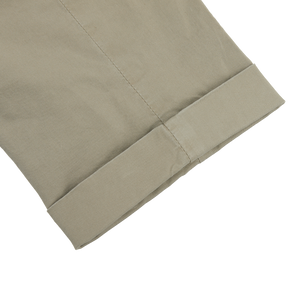 A close up of Briglia Mole Cotton Stretch BG07 Pleated Chinos, featuring cotton with stretch for added comfort.