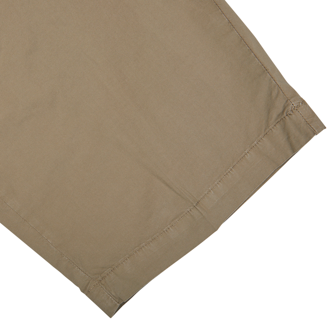 A close-up of comfortable Olive Green Cotton Drawstring Malibu Shorts by Briglia.