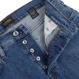 C.O.F Studio Mid Blue Organic Candiani Cotton M7 Jeans Zipper