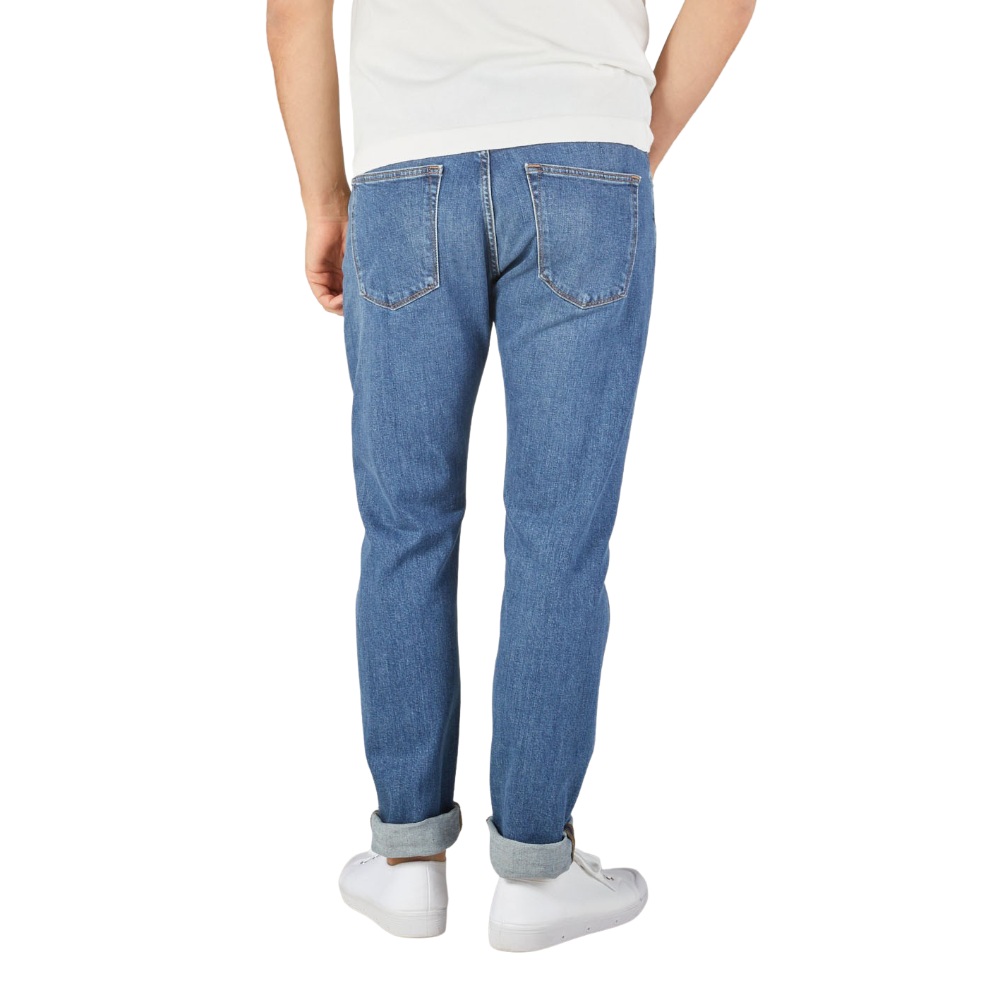 COF Mid Blue Organic Candiani Cotton M7 Jeans Back