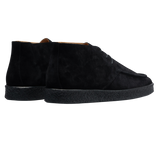 CQP Black Suede Leather Plana Boots Back