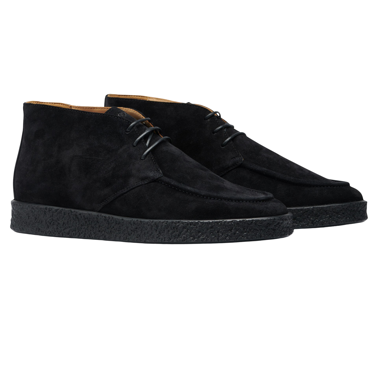 CQP Black Suede Leather Plana Boots Feature