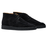CQP Black Suede Leather Plana Boots Feature