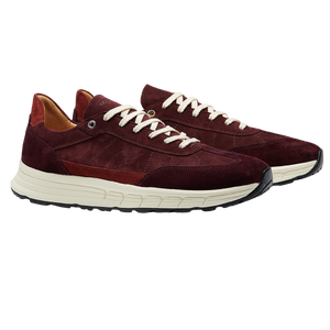CQP Burgundy Suede Renna Sneakers Feature