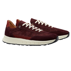 CQP Burgundy Suede Renna Sneakers Feature