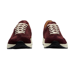 CQP Burgundy Suede Renna Sneakers Front