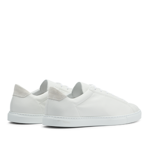 A pair of White Leather Racquet Sneakers from CQP.