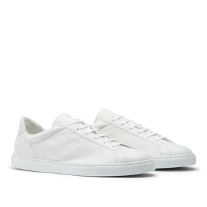 A pair of White Leather Racquet Sneakers by CQP.