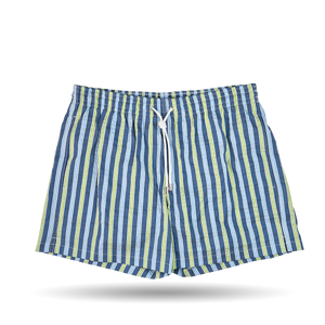 Canali Blue Printed Microfiber Swimshorts Front