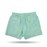 Canali Mint Green Printed Microfiber Swimshorts Back