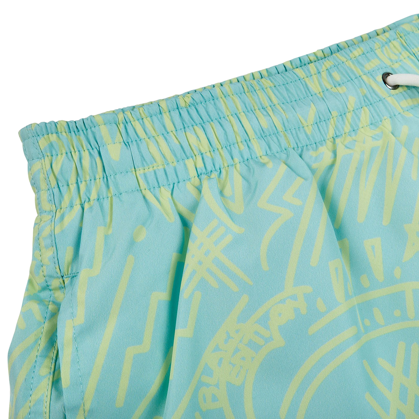 Canali Mint Green Printed Microfiber Swimshorts Edge