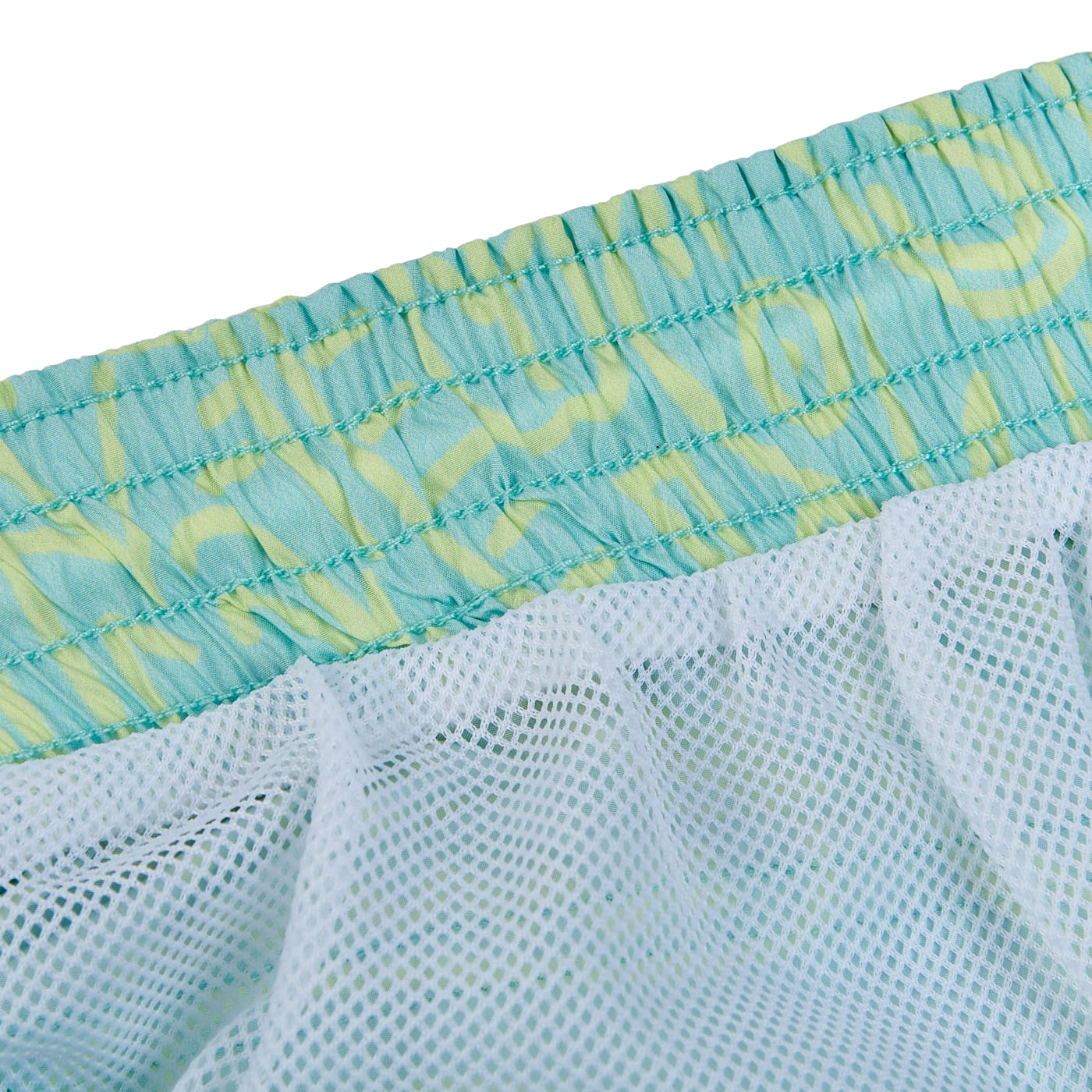 Canali Mint Green Printed Microfiber Swimshorts Inside