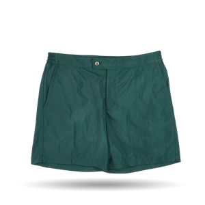 Canali Petrol Green Microfiber Tailored Swimshorts Front