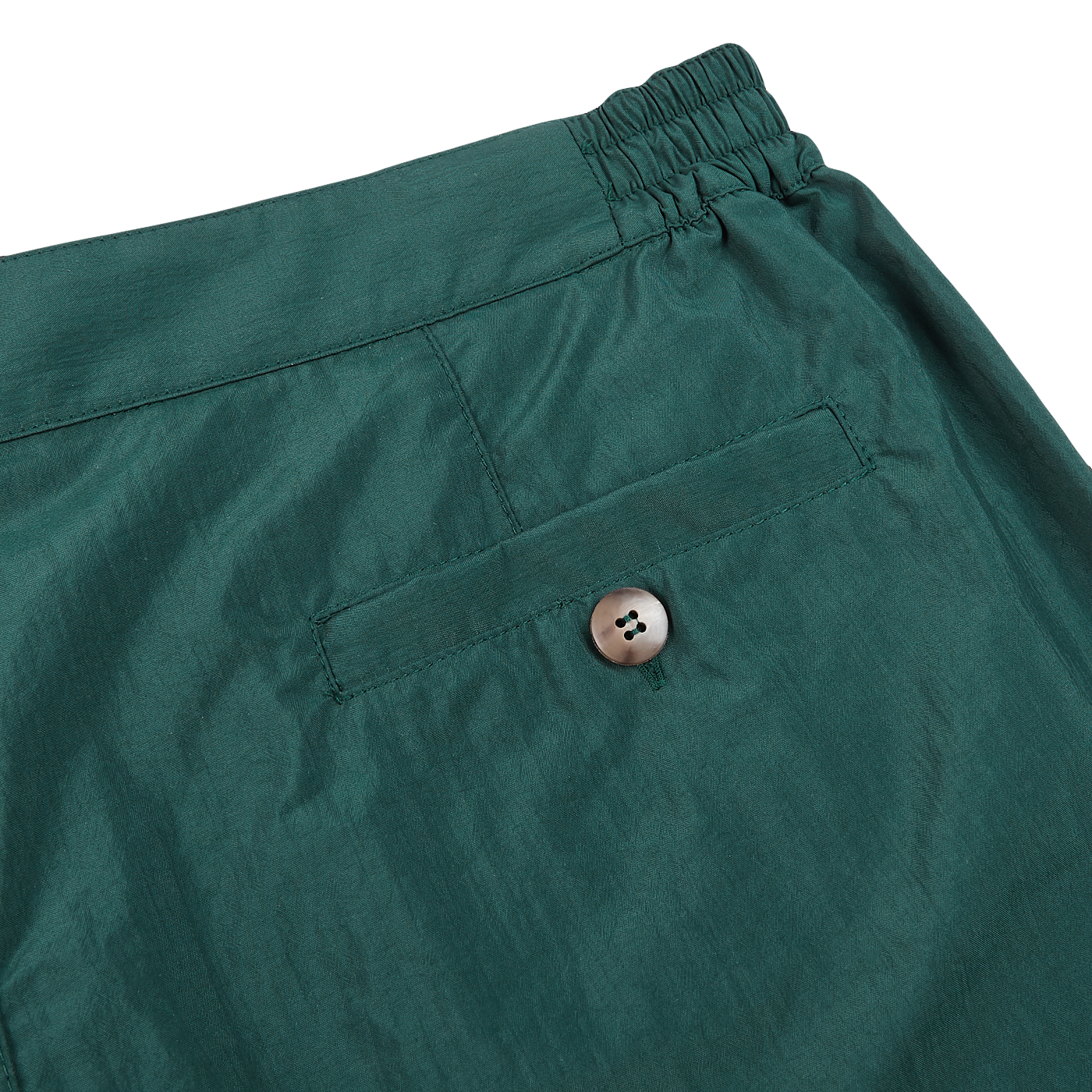 Canali Petrol Green Microfiber Tailored Swimshorts Pocket