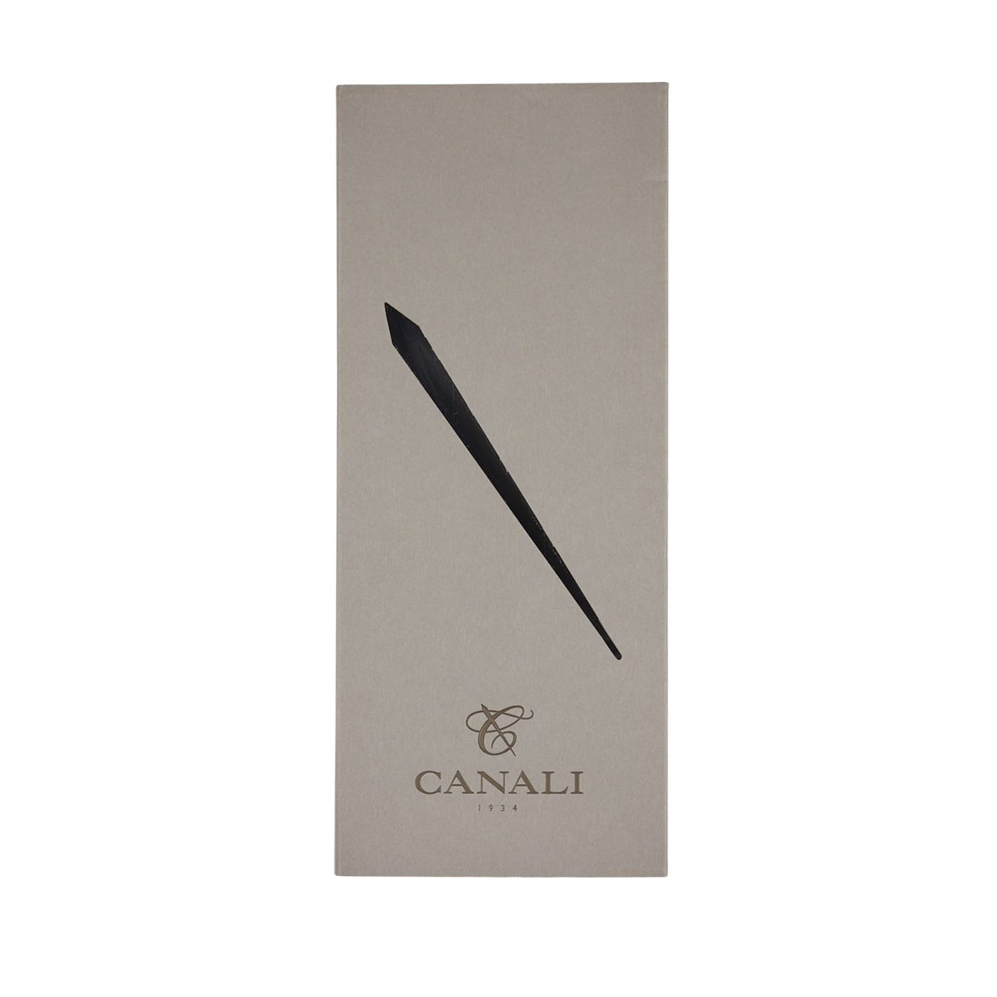 A Canali Black Pure Silk Pleated Cummerbund with a black handle on a white background.