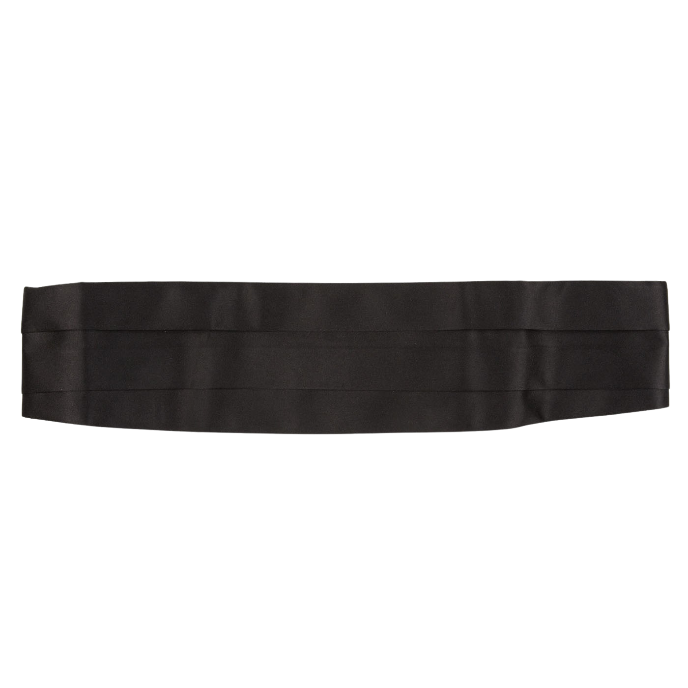A Canali Black Pure Silk Pleated Cummerbund on a white background.