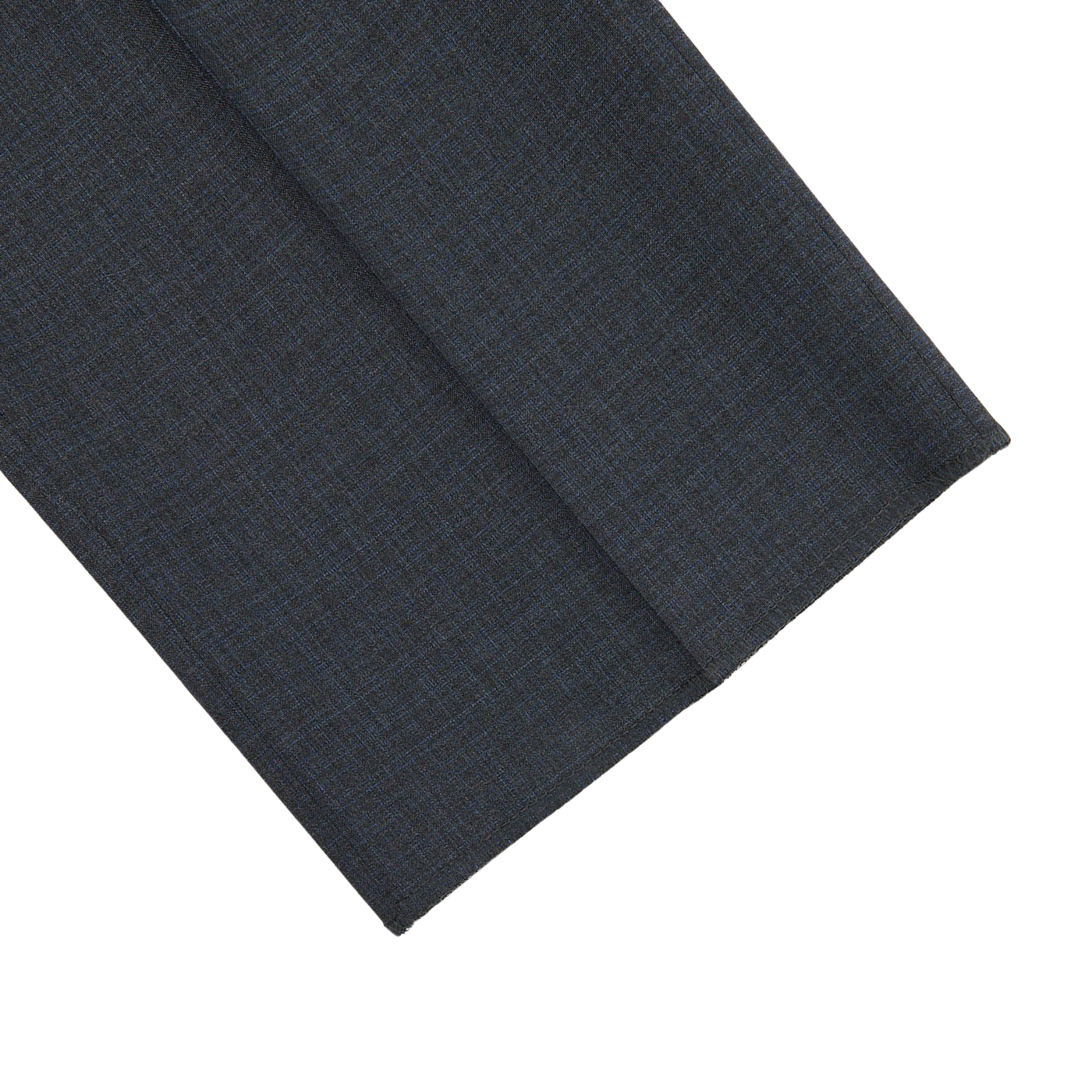 A traditional Canali tailored dark blue suit with a checkered pattern, made from high-quality Grey Blue Melange Checked Wool Trousers.