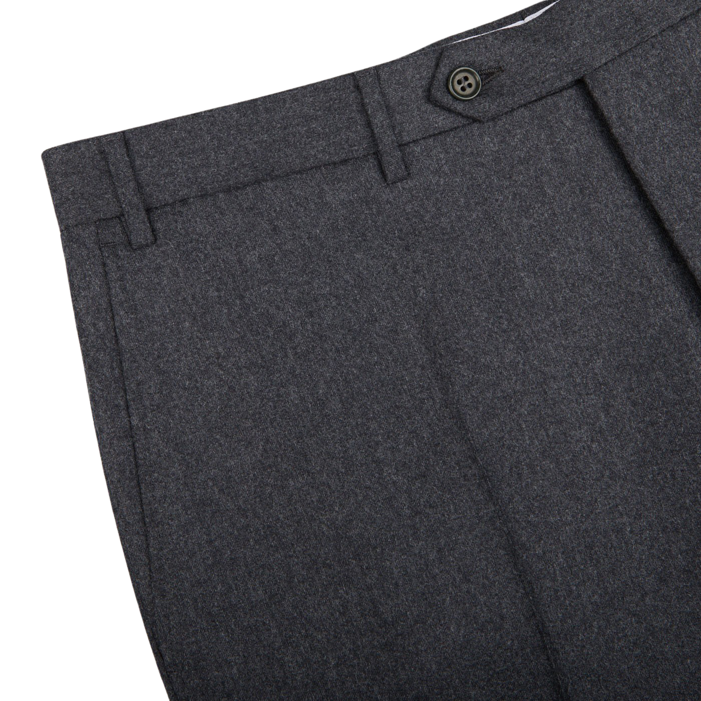Canali - gallery image 1 showcases a men's structured shoulder Grey Melange Wool Flannel Suit.