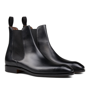 Carmina's expert craftsmen specialize in creating Black Calf Leather Simpson Chelsea Boots.