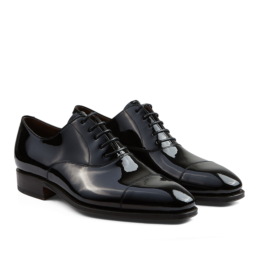 Carmina | Black Rain Patent Leather Oxford Shoes