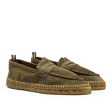The men's espadrille in tan suede.
Product Name: Dark Green Suede Nacho Casual Loafers
Brand Name: Castañer