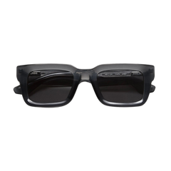 Chimi Model 05 Dark Grey Gradient Lenses Sunglasses 48mm with square frames, featuring gradient black CR-39 lenses on a white background.