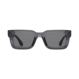 Model 05 Dark Grey Gradient Lenses Sunglasses 48mm by Chimi, with square frames isolated on a white background.