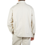 De Bonne Facture Undyed Heavy Cotton Maquignon Jacket Back