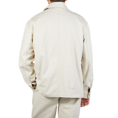 De Bonne Facture Undyed Heavy Cotton Maquignon Jacket Back