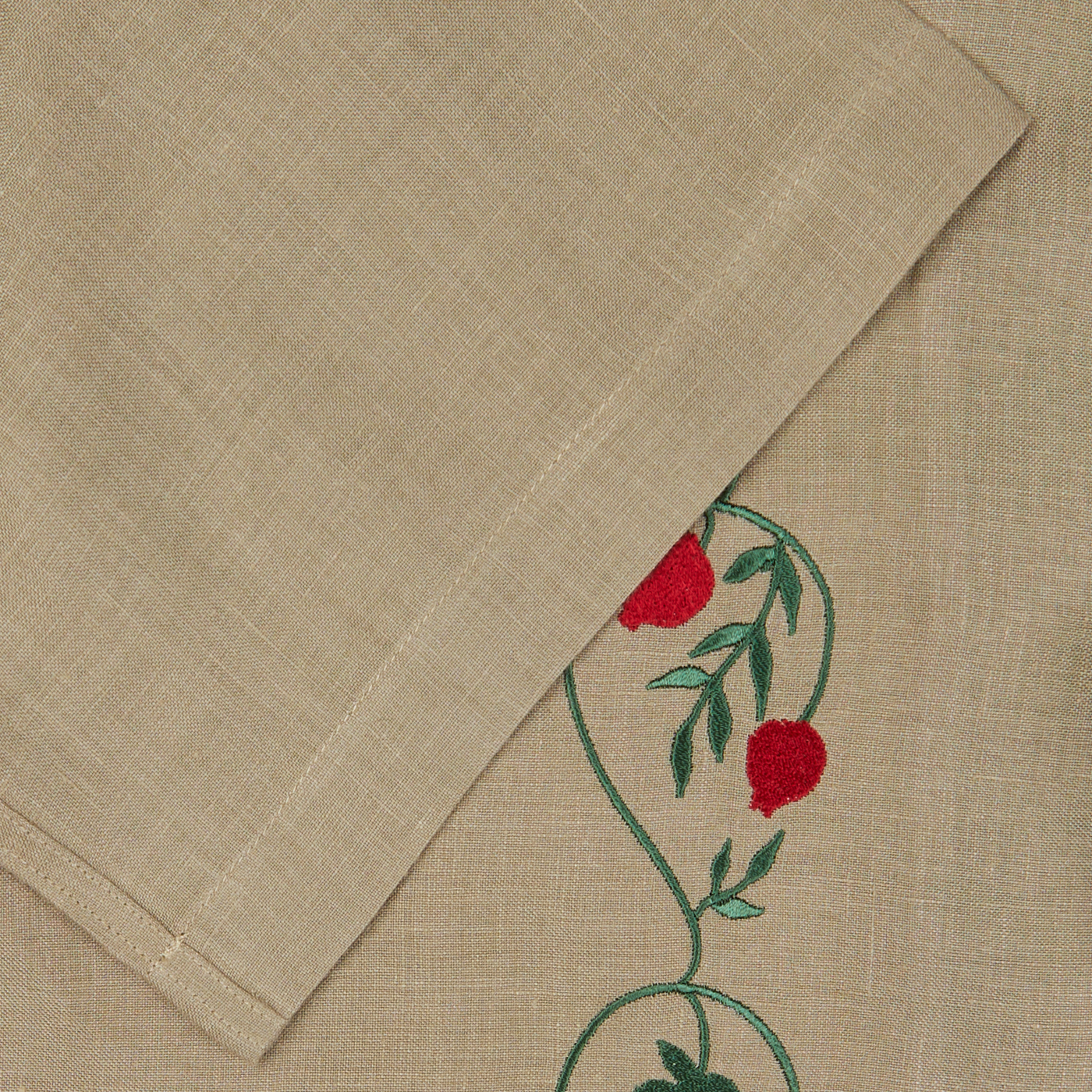 Soft Grey Linen Floral Embroidered Shirt by De Bonne Facture