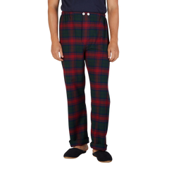 Derek Rose Red Multi-Checked Cotton Pyjamas Trousers Front