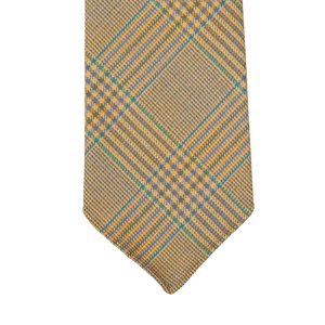 Dreaming of Monday Beige Checked 7-Fold Vintage French Wool Tie Feature