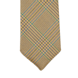 Dreaming of Monday Beige Checked 7-Fold Vintage French Wool Tie Feature