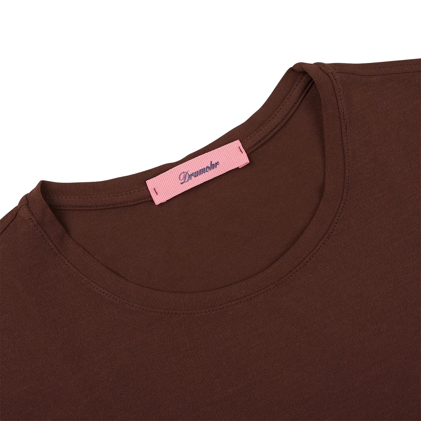A Golden Brown Ice Cotton LS T-Shirt with a pink label imported from Italy by Drumohr.