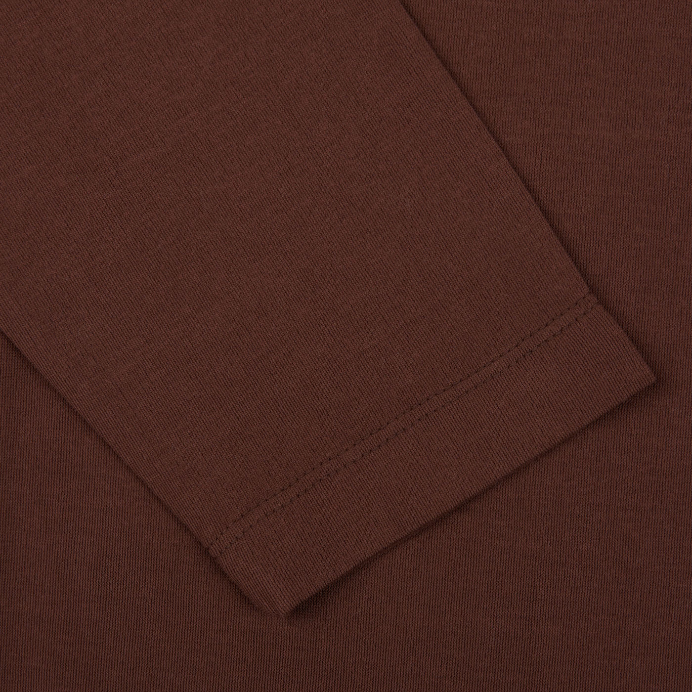 Close up of a Golden Brown Ice Cotton LS T-Shirt by Drumohr.