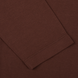 Close up of a Golden Brown Ice Cotton LS T-Shirt by Drumohr.