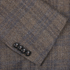 Eduard Dressler Brown Checked Wool Sendrik Blazer Cuff