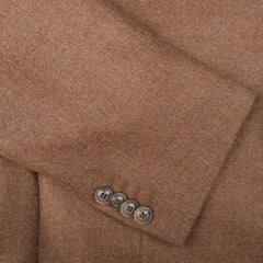 Eduard Dressler Camel Brown Wool Cashmere Senderik Blazer Cuff