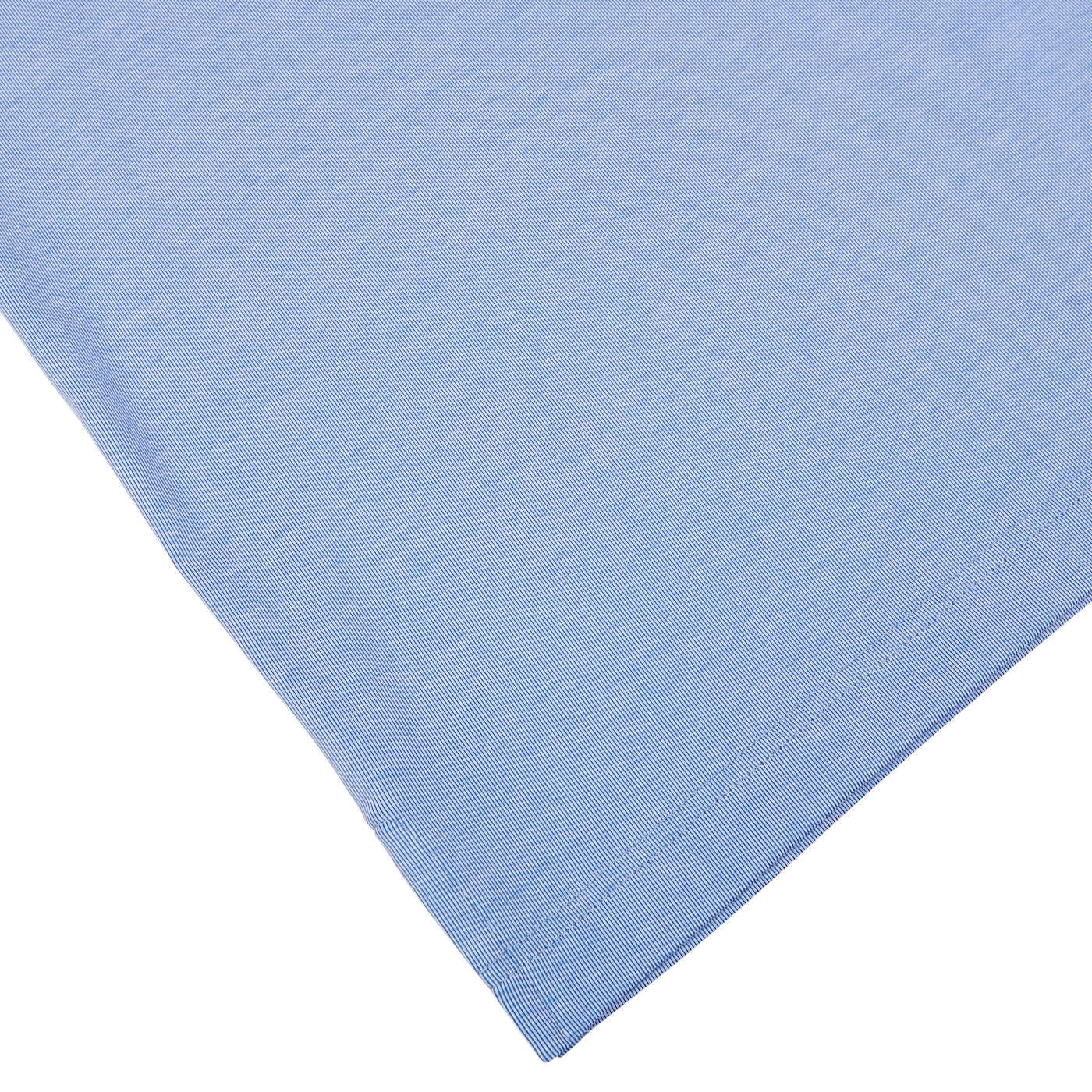 Fedeli's Blue Fil-a-Fil Cotton Jersey Polo Shirt with a fine texture on a white background.