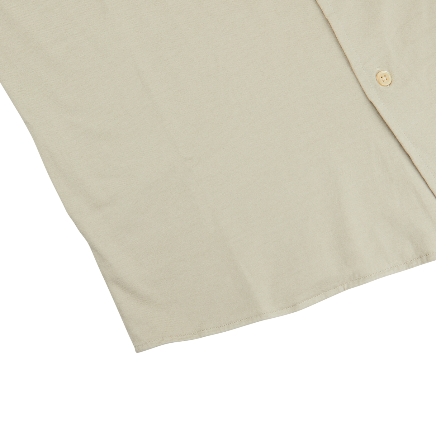 A Ciottollo Beige Cotton Jersey Knitted Shirt by Filippo de Laurentiis on a white surface.