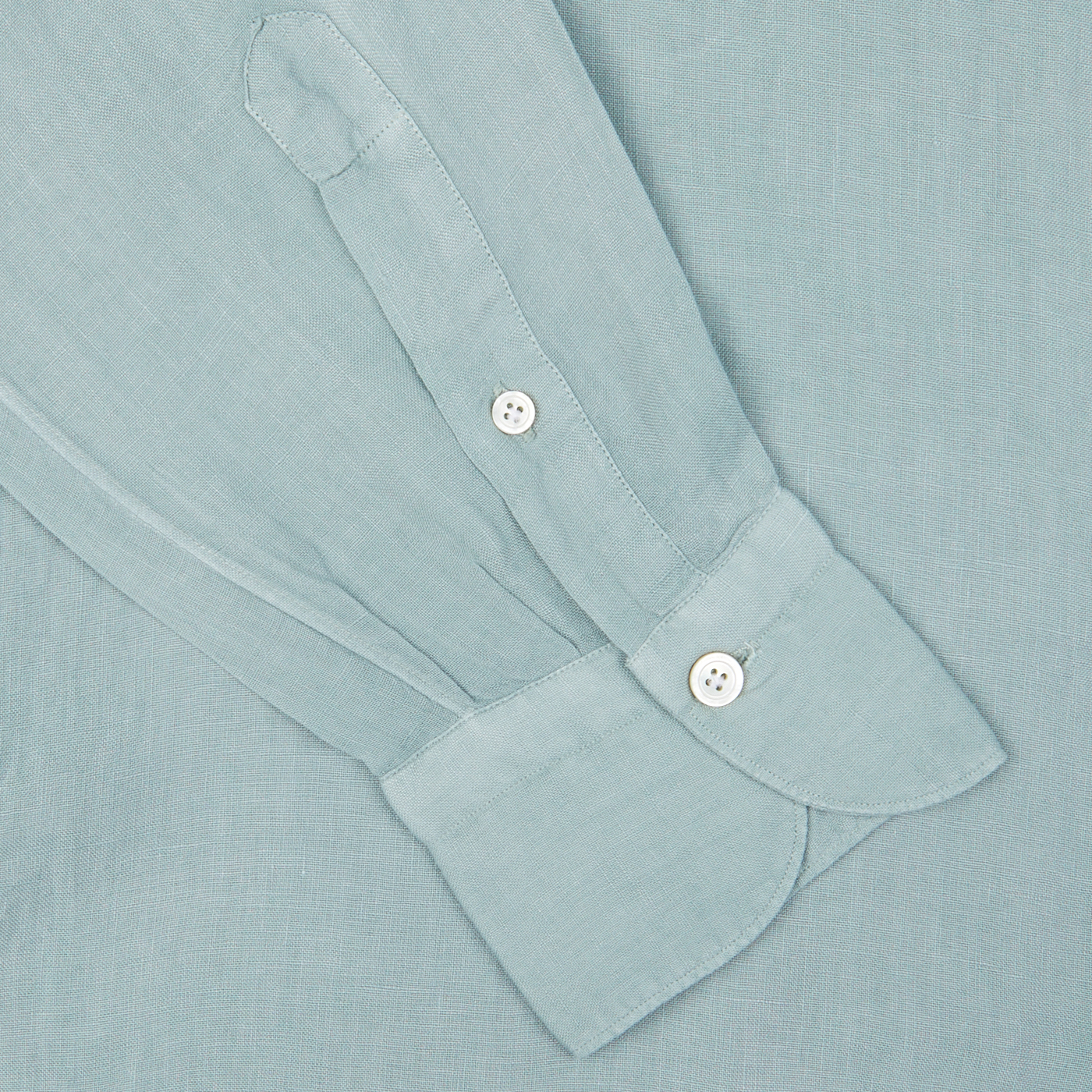 Replace the product in the sentence with: Sage Green Linen Casual Shirt by Finamore.
