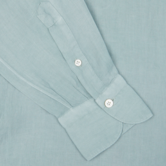 Replace the product in the sentence with: Sage Green Linen Casual Shirt by Finamore.