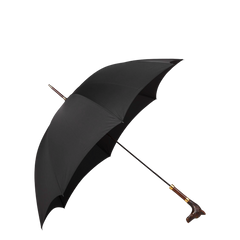 Fox Umbrellas Black Doberman Head Crook Handle Umbrella Feature