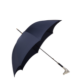 Fox Umbrellas Navy Doberman Head Crook Handle Umbrella Feature